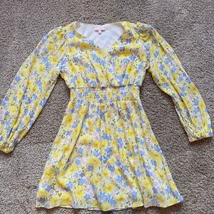 GB Girls size L blue and yellow floral dress.